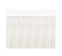 MERCURY TEXTIL Cortina para Puerta Tiras PVC 210x90cm，Cortina para Puerta Exterior (Blanco+Filo Transparente P15)
