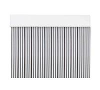 MERCURY TEXTIL Cortina para Puerta Tiras PVC 210x90cm，Cortina para Puerta Exterior (Transparente+Filo Negro P4)