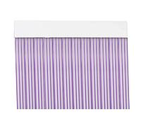 MERCURY TEXTIL Cortina para Puerta Tiras PVC 210x90cm，Cortina para Puerta Exterior (Transparente+Filo Lila P9)