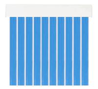 MERCURY TEXTIL- Cortinas para Interior o Exterior 90x210 cm de PVC con Barra de Aluminio, Anti Moscas e Insectos. Ideal para Porche, Cocina y terraza. Fácil Instalación. (L1, Azul)