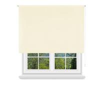 MERCURY TEXTIL- Estor Enrollable Opaco, Blackout, Fácil de Instalar, Protección de Pantalla para Ventanas, Cierra el Paso de la luz (Beige, 100x180cm)