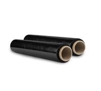 MERCURY TEXTIL- Film Transparente o Negro para Embalar (Negro, 2 Rollos)
