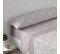 MERCURY TEXTIL- Juego Sábanas 3 Piezas Invierno, Sabanas Polar Microfibra Térmica.Incluye Bajera Ajustable,Encimera y Funda Almohada. (Puntos Neutro, Cama 150CM)