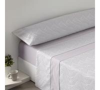 MERCURY TEXTIL-Juego Sábanas 3 Piezas Invierno, Sabanas Polar Pirineo Microfibra Térmica. Incluye Bajera Ajustable, Encimera y Funda Almohada.(Invierno Ondas Maquillaje, Cama 150CM)