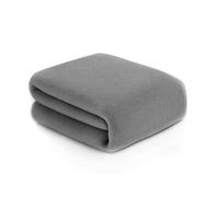 MERCURY TEXTIL- Manta Coral Suave 130x170cm. Manta Térmica de 100% Poliéster, Manta Multiusos Ligera, Cálida para Sofá, Cama y Viaje. (Gris)