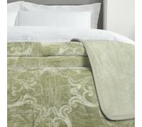 MERCURY TEXTIL - Manta de 180x230 cm, Reversible, Poliéster, Caliente, Suave, Multiusos, Khaki