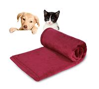 MERCURY TEXTIL- Manta para Perros, Gatos y Mascotas de Terciopelo Suave y Resistente 75x100cm. (2, Burdeos, 75x100cm)
