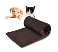 MERCURY TEXTIL- Manta para Perros, Gatos y Mascotas de Terciopelo Suave y Resistente 75x100cm. (2, Marrón, 75x100cm)