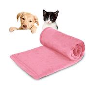 MERCURY TEXTIL- Manta para Perros, Gatos y Mascotas de Terciopelo Suave y Resistente 75x100cm. (2, Rosa, 75x100cm)