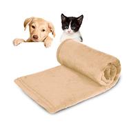 MERCURY TEXTIL- Manta para Perros, Gatos y Mascotas de Terciopelo Suave y Resistente 75x100cm. (2, Vainilla, 75x100cm)