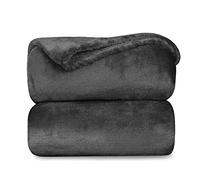 MERCURY TEXTIL-Manta Terciopelo Suave (Gris Oscuro, 130 X 160 CM) | Mantas Franela, Multiusos