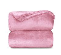 MERCURY TEXTIL - Manta Terciopelo Suave,Mantas Franela, Multiusos (Rosa, 130 X 160 CM)