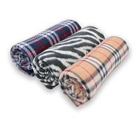 MERCURY TEXTIL -Mantas Suave de Felpa- para Perros, Gatos, Conejos y Otras Mascotas. Tamaño 130 x160 cm. Pack de 3 (Pack de 3 Dibujo)