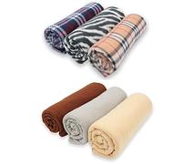 MERCURY TEXTIL -Mantas Suave de Felpa- para Perros, Gatos, Conejos y Otras Mascotas. Tamaño 130 x160 cm. Pack de 3 (Pack de 6 Mixto)