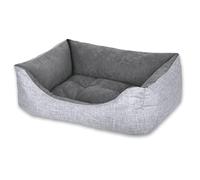 MERCURY TEXTIL- Sofá, Cesta,Cama Comoda para Perros,Gatos y Mascotas, con Relleno de Fibras Super Suave,Resistente al Desgaste y Duradero (Mediano, Gris)
