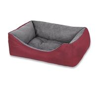 MERCURY TEXTIL- Sofá, Cesta,Cama Comoda para Perros,Gatos y Mascotas, con Relleno de Fibras Super Suave,Resistente al Desgaste y Duradero (Pequeño, Granate)