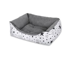 MERCURY TEXTIL- Sofá, Cesta,Cama Comoda para Perros,Gatos y Mascotas, con Relleno de Fibras Super Suave，Resistente al Desgaste y Duradero.. (Mediano, Estrellas)