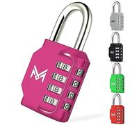 MERCURYAL Candado Combinacion - Candado Taquilla - Candados Seguridad 4 Dígitos - 1/2 UDS en Color Negro - Candado Maleta, Gimnasio, Cajones, Gym (1 Unidad, Rosa)