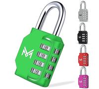 MERCURYAL Candado Combinacion - Candado Taquilla - Candados Seguridad 4 Dígitos - 1/2 UDS en Color Negro - Candado Maleta, Gimnasio, Cajones, Gym (1 Unidad, Verde)
