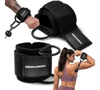 MERCURYAL - Pack 2 Muñequeras Gym para Polea con 2 Mosquetones - Muñequeras Polea Ajustable Ideal para tu Entrenamiento de Tríceps, Hombro y Espalda - Agarre Gym Comodo y Seguro - Accesorios Gimnasio