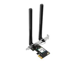 Mercusys Adaptador PCIe MA70XE Wi-Fi 6 Bluetooth 5.4, hasta 1201 Mbps a 5 GHz y 574 Mbps a 2,4 GHz, 2 Antenas de Alto Rendimiento, WPA3, MU-MIMO, Solo soporta Windows 11/10