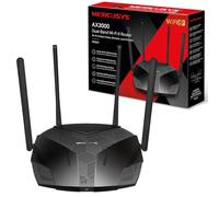 MERCUSYS AX3000 - Router Wi-FI 6 doble banda, velocidad Wi-FI hasta 2402 Mbps (5 GHz) + 574 Mbps (2,4 GHz), canal 160 MHz, 3 puertos Gigabit LAN, ideal para juegos de Xbox/PS4/Steam y 4K (MR80X)