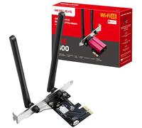 Mercusys AXE5400 - Adaptador PCIe Wi-Fi 6E Bluetooth 5.2 de Tres Bandas con Dos Antenas, Tarjeta PCIe WiFi, OFDMA, MU-MIMO, Baja latencia, chipset Intel Wi-Fi 6, último WPA3, Compatible con Windows