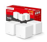 Mercusys Halo H1500X (3-Pack)-Sistema WiFi 6 Mesh, AX1500 Doble Banda | Cobertura para Toda la Casa hasta 550m². Red Unificada. Conecta 150 Dispositivos. 2 Puertos. Control Parental. App Mercusys.