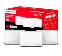 Mercusys,Halo H3600BE(3-Pack),Velocidad Ultra rápida de 3600 Mbps y Cobertura Total para un hogar Conectado. Ideal para Streaming 8K, Gaming sin Lag y múltiples Dispositivos