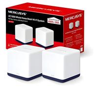 MERCUSYS Halo H50G(2-Pack) - AC1900 Mesh Wi-Fi, Doble Banda, Cobertura hasta 350 m², 3× Gigabit Puerto por Unidad, MU-MIMO, Beamforming, Control Parental, Smart Connect