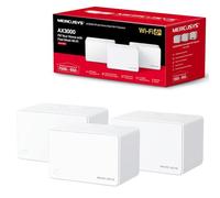 MERCUSYS Halo H80X AX3000Mbps Mesh WiFi 6 System, puertos Gigabit, sistema de malla WiFi TP-Link, enrutador WiFi, amplificador extensor WiFi, 650 m², roaming sin costuras, formación de haz, fácil