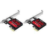 Mercusys MA310E Adaptador de Red PCIe 2.5 Gbps - Tarjeta PCI-Express 2.1 con Puerto RJ-45 2.5G/1G/100M, Compatible Windows & Linux, Bracket estándar y bajo Perfil (Paquete de 2)