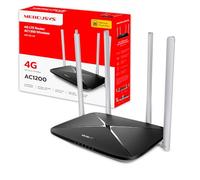 Mercusys MB135-4G | 4G SIM, LTE CAT4, Wi-Fi AC1200 Dual Band (5GHz/2.4GHz) + 4 Powerful Antennas, Maximum for 64 Devices, Compatible with All Carriers