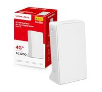 Mercusys MB230-4G, 4G+ Cat6 LTE Router, Banda Dual inalámbrica AC1200Mbps, Router WiFi con SIM, Puerto LAN/WAN, módem SIM 4G, sin configuración, Puertos de Antena externos