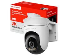 MERCUSYS MC510 - Cámara WiFi Exterior Pan/Tilt 2K QHD - visión 360 °, detección de Personas, visión Nocturna Color, Almacenamiento microSD hasta 512 GB, IP65