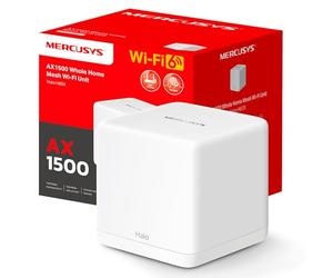 Mercusys Mesh WiFi Router 6 AX1500Mbps, 3 Gigabit WAN/LAN Ports, Parental Control, WiFi Mesh Router and Ap, Connects up to 100 Devices, Coverage up to 230 m², Halo H60X (1 Pack)