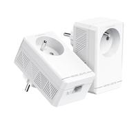 Mercusys MP500P Kit CPL 1000Mbps con 1 Puerto Gigabit y Conector Integrado Tipo F, Caja CPL Kit de 2 - Ideal para Disfrutar del Servicio Multi-TV en casa, Compatible con Todas Las Cajas