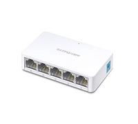 Mercusys MS105 - Switch Fast Ethernet, 5 puertos, Plug and Play, RJ45 | 5 Puertos Gigabit. Plug & Play, No Necesita Configuración. Diseño sin Ventilador, Silencioso. Carcasa Metálica.