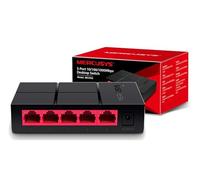 Mercusys MS105G - Switch Ethernet Gigabit de 5 Puertos (10/100/1000 Mbps, RJ45), Plug y Play, Sin Configuración, Bajo Consumo Energético, Silencioso y Compacto , Perfecto para Ordenadores y Smart TV