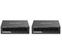 Mercusys MS106LP - Switch de Escritorio de 6 Puertos a 10/100 Mbps con 4 Puertos PoE+ (Paquete de 2)