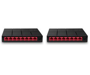 MERCUSYS MS108G - Switch Gigabit RJ45 de 8 Puertos, LAN Ethernet 10/100/1000 Mbps, Plug and Play, Desktop Switch Doméstico y Oficina, Pequeño, Carcasa Plástico (Paquete de 2)