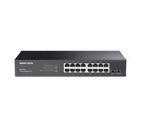 Mercusys MS116GS - Conmutador Gigabit de 16 puertos (19 pulgadas, no administrado, montaje en rack o de sobremesa, Plug and Play, carcasa metálica, 294 × 140 × 44 mm)
