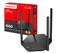 MERCUSYS Router MR60X WiFi 6 AX1500Mbps, puertos Gigabit Ethernet, router WiFi TP-Link, protección de seguridad general, fácil instalación, amplificador de Internet, ahorro de energía, control de