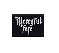 Mercyful Fate Silver Black Heavy Met parche patch bordado con logotipo para planchar de hierro en apliques