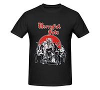 Mercyful Metal Fate Men's Essentials Regular Fit Camiseta de Manga Corta Central Summer Manga Corta Camiseta de algodón Basic Casual Classic Running