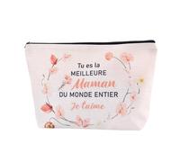 Mere - Bolsa de maquillaje de baño, ideal para regalo de abuelita original, regalo de cumpleaños para mamá, Eres la mejor mamá del mundo entero, Te amo, S