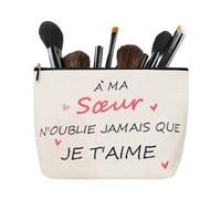 Mere - Bolsa de maquillaje de baño, ideal para regalo de abuelita original, regalo de cumpleaños para mamá, A Mi Hermana Nunca olvides Que Te amo para Siempre, S