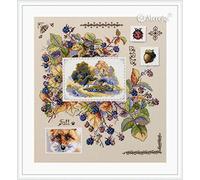 Merejka K-131 - Patrón de punto de cruz, algodón, multicolor, 30 x 32 cm