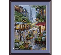 Merejka K-162 Paris - Patrón de punto de cruz, algodón, multicolor, 21 x 29 cm