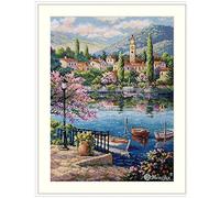 Merejka Kamaca - Kit de punto de cruz (21,5 x 28,5 cm), diseño de lago
